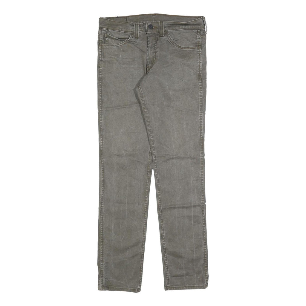 LEVI'S 511 Slim Mens Jeans Grey Slim Skinny Denim Medium W32 L34 Stretch Zip