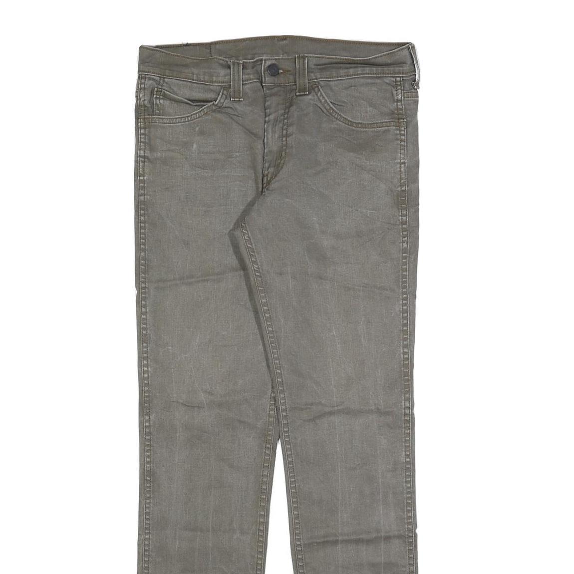 LEVI'S 511 Slim Mens Jeans Grey Slim Skinny Denim Medium W32 L34 Stretch Zip