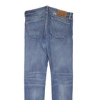 LEVI'S Mens Slim Blue Denim Light W32 L30 Distressed Jeans Zip Closure