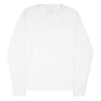 NEW BALANCE Mens White Long Sleeve Crew Neck T-Shirt S Lightweight Sportswear
