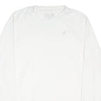 NEW BALANCE Mens White Long Sleeve Crew Neck T-Shirt S Lightweight Sportswear
