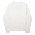 NEW BALANCE Mens White Long Sleeve Crew Neck T-Shirt S Lightweight Sportswear