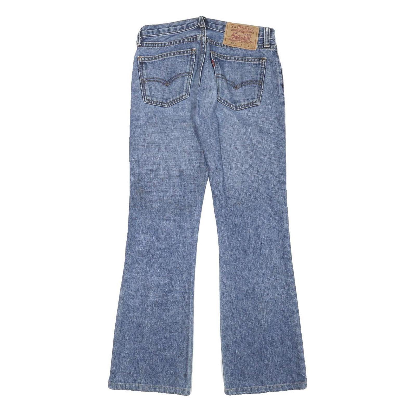 LEVI'S Womens Jeans Blue Regular Flared Denim Medium W25 L26 Classic Cotton