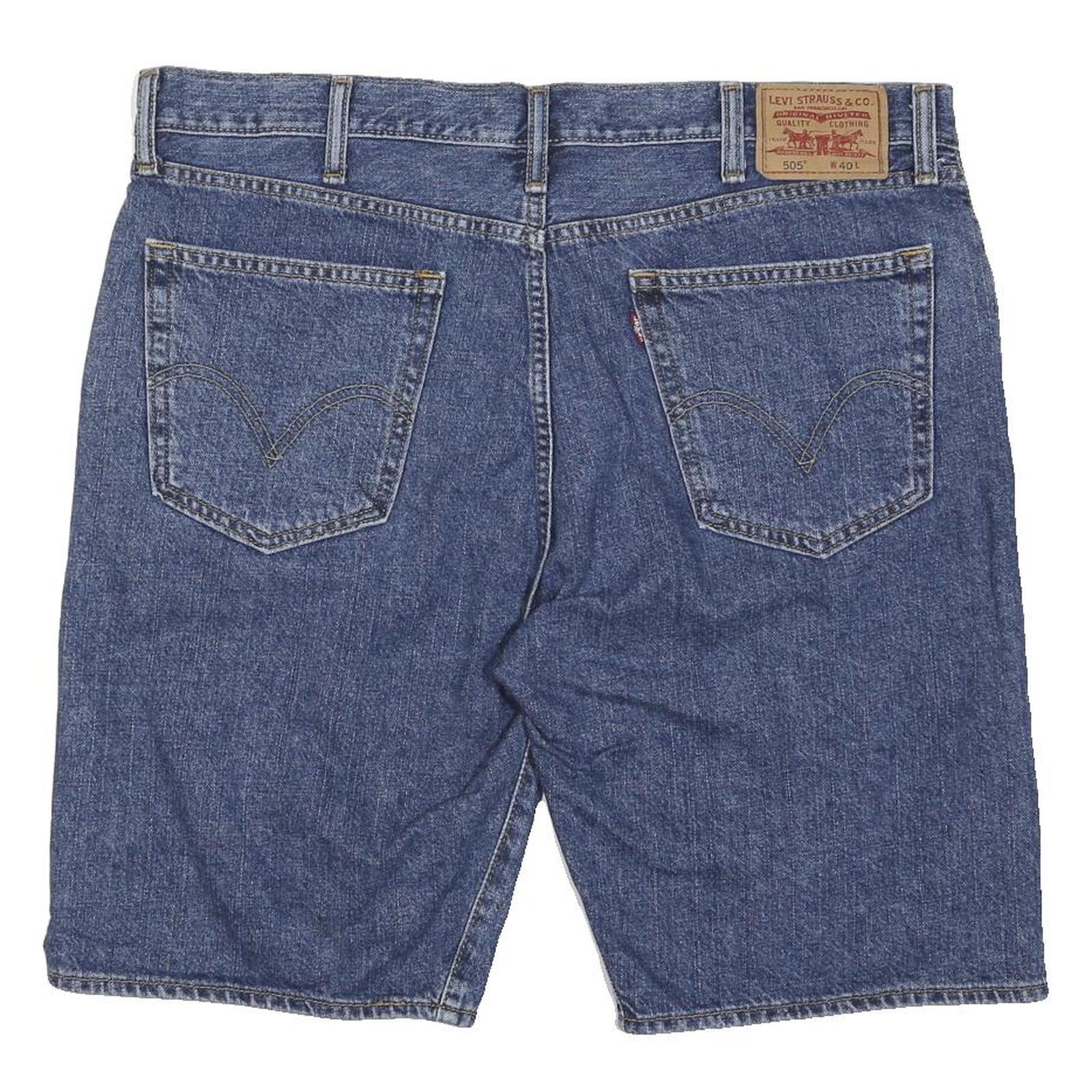 LEVI'S Mens Denim Blue Straight Fit 2XL W38 Shorts Cotton Blend Classic