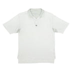 ADIDAS Mens White & Grey Striped Short Sleeve Polo Shirt M Performance Golf
