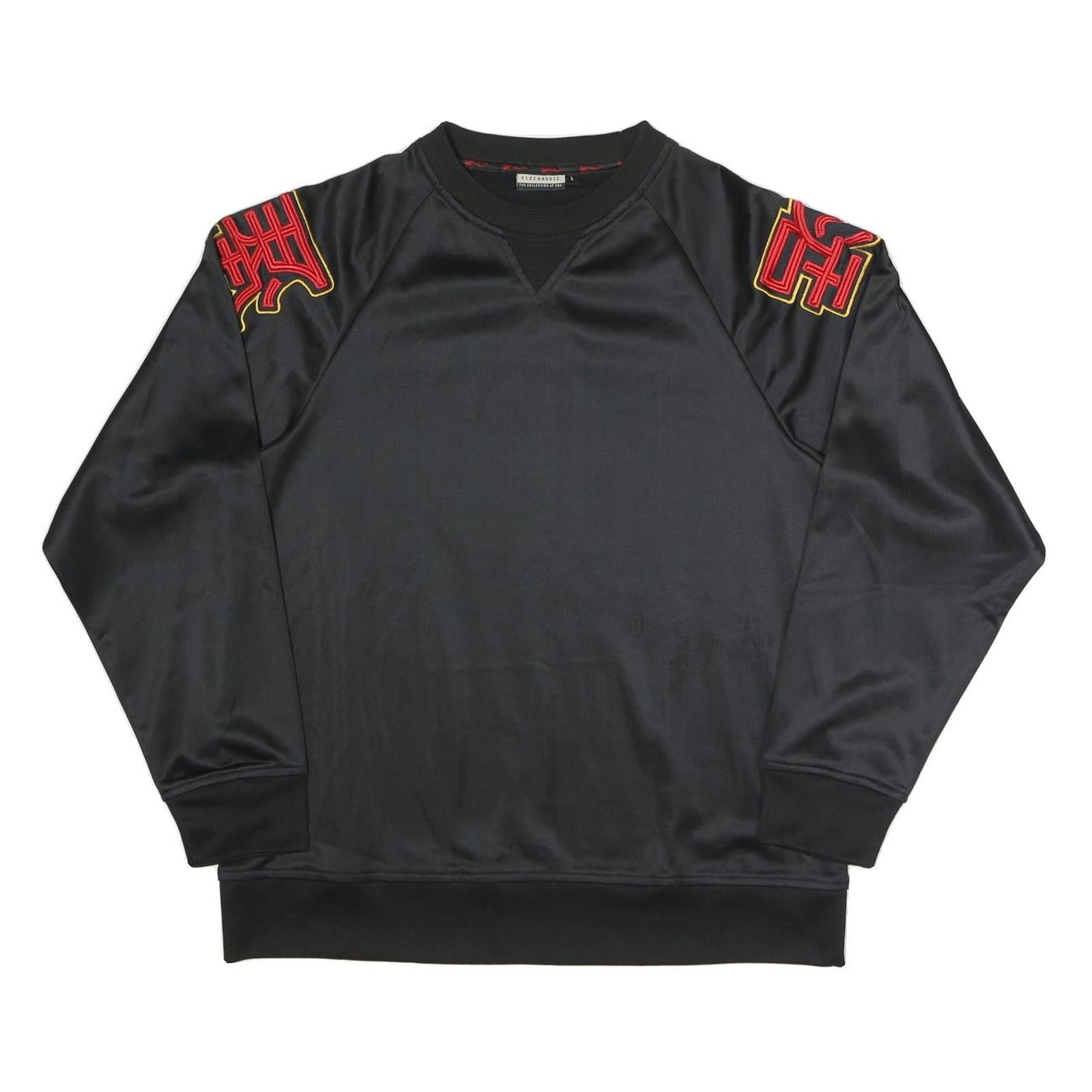 CLOCKHOUSE Mens Black Crew Neck L Sweatshirt Polyester Blend Sporty Casual