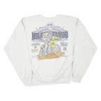 Mens Cream Hillclimb Graphic Pullover Crew Neck L Cotton Blend Jersey Motocross