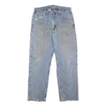 CARHARTT Mens Blue Relaxed Straight Denim Cotton Stone Wash W34 L32 Workwear