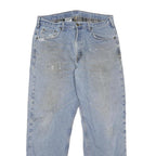CARHARTT Mens Blue Relaxed Straight Denim Cotton Stone Wash W34 L32 Workwear