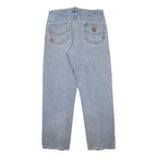 CARHARTT Mens Blue Relaxed Straight Denim Cotton Stone Wash W34 L32 Workwear