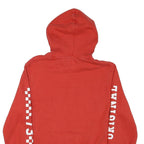 LEVI'S Mens Red Pullover Hoodie M Cotton Blend Graphic Print Casual Sweatshirt