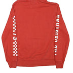 LEVI'S Mens Red Pullover Hoodie M Cotton Blend Graphic Print Casual Sweatshirt