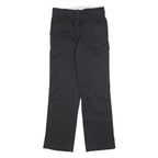 DICKIES Mens Cotton Blend Black Regular Fit Straight Leg Trousers W30 L32