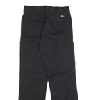 DICKIES Mens Cotton Blend Black Regular Fit Straight Leg Trousers W30 L32