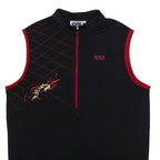 IXS Cycling Mens Jersey Black Sleeveless 1/2 Zip L
