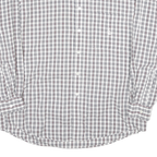 NAUTICA Mens White & Red Checked Cotton Blend Shirt L Classic Button Down Long