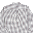 NAUTICA Mens White & Red Checked Cotton Blend Shirt L Classic Button Down Long