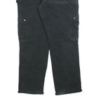 CARHARTT Mens Black Relaxed Cargo Denim Jeans W38 L32 Durable Workwear