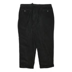 LAUREN RALPH LAUREN Mens Black Relaxed Straight Trousers W38 L28 Cotton Blend