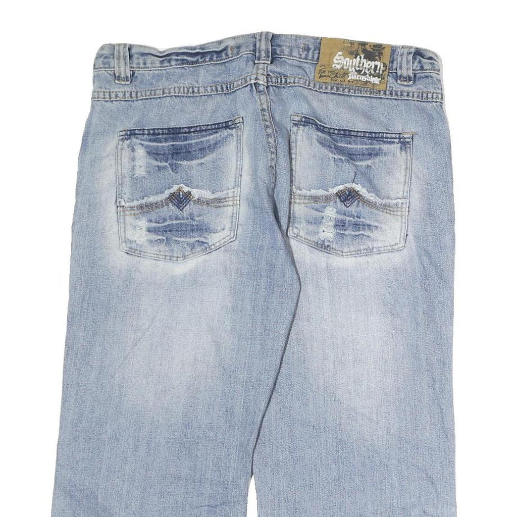 SOUTHERN Mens Shorts Blue Denim Casual M W36 Relaxed Fit Cotton