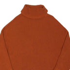 BARBOUR Womens Rust Plain Roll Neck Chunky Knit Jumper L Cotton Blend Casual