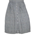 ALL THAT JAZZ Womens Grey Floral Day Dress Cotton Blend Short Sleeve Midi M