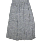 ALL THAT JAZZ Womens Grey Floral Day Dress Cotton Blend Short Sleeve Midi M