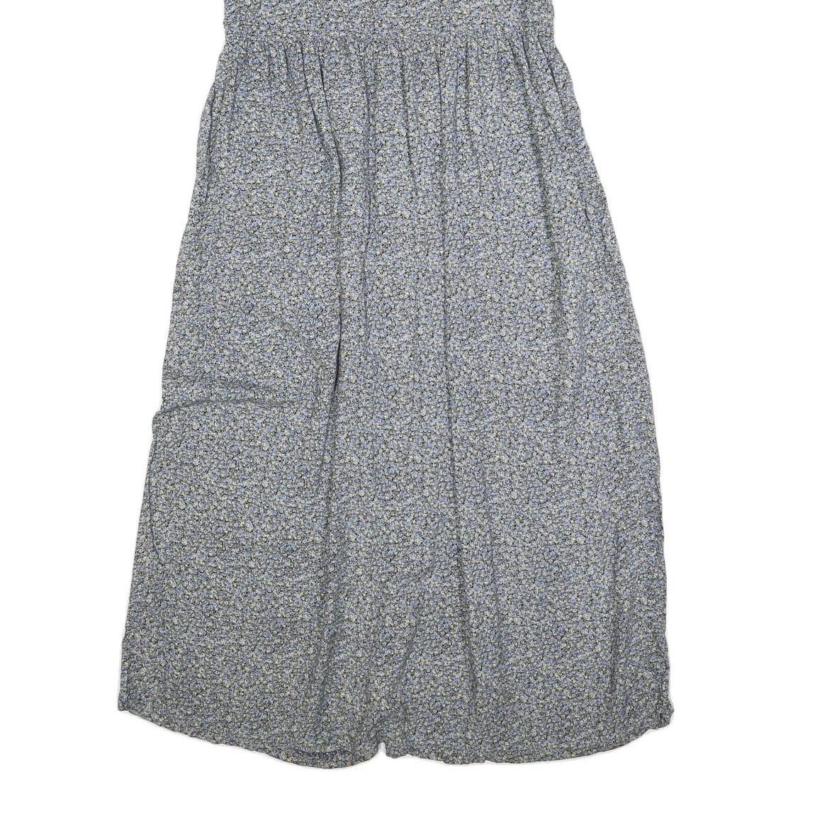 ALL THAT JAZZ Womens Grey Floral Day Dress Cotton Blend Short Sleeve Midi M