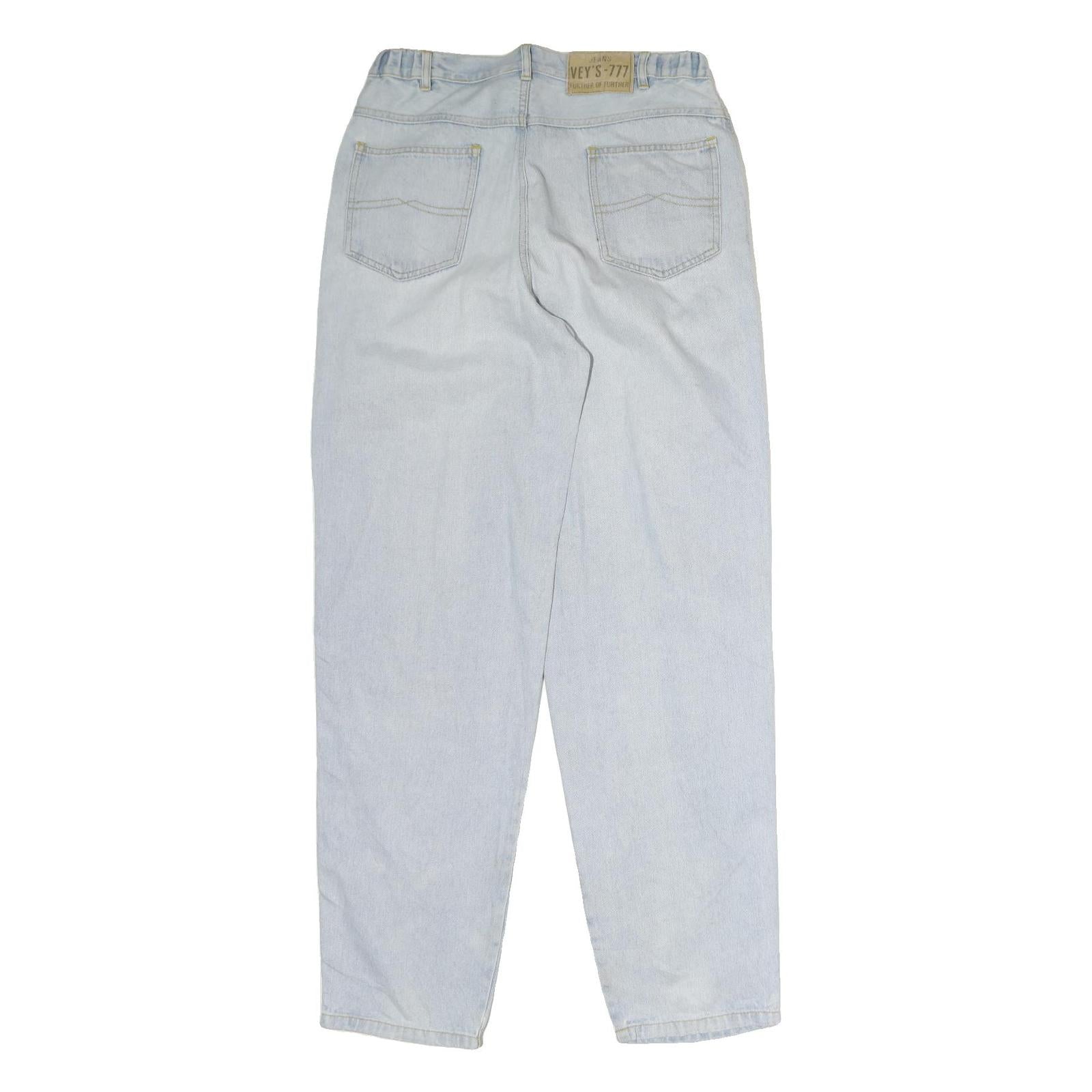 Mens Light Blue Regular Fit Straight Leg Denim Jeans W30 L33 Racing Graphic