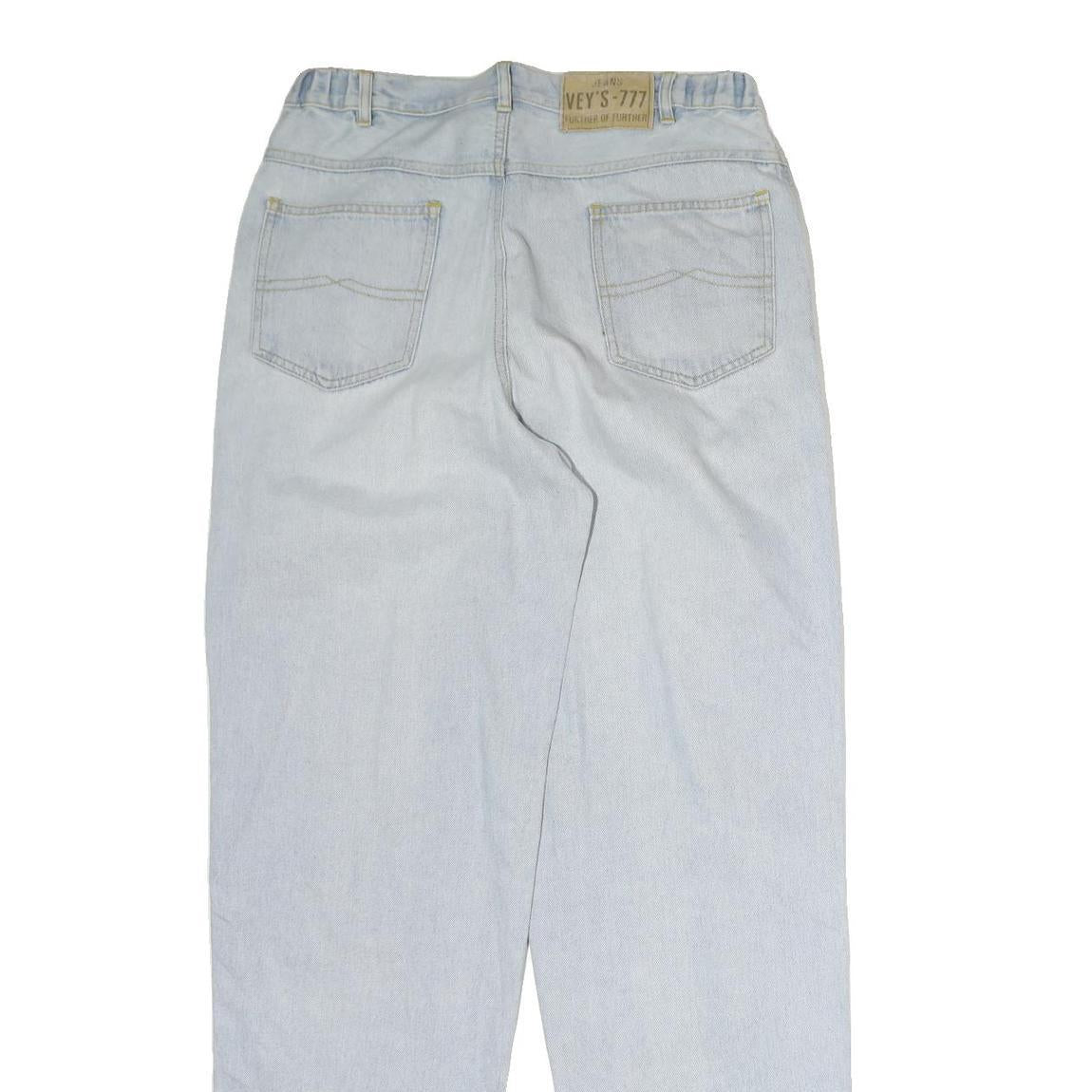 Mens Light Blue Regular Fit Straight Leg Denim Jeans W30 L33 Racing Graphic