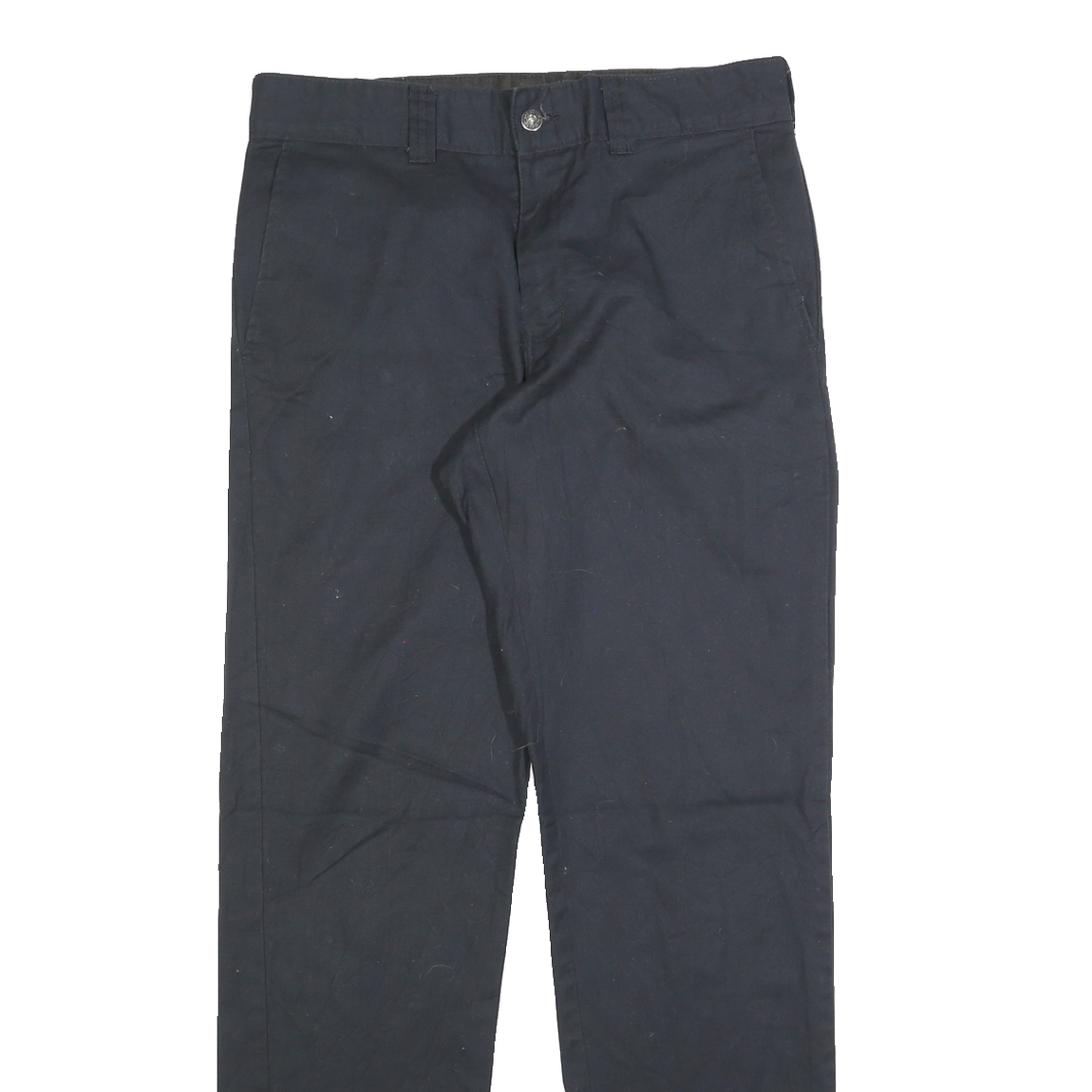 DICKIES Mens Cotton Black Regular Straight Trousers W32 L34 Workwear Casual