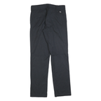 DICKIES Mens Cotton Black Regular Straight Trousers W32 L34 Workwear Casual