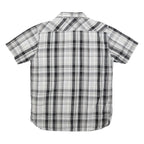 LEVI'S Mens Black & Grey Check Shirt M Cotton Casual Short Sleeve Button Front