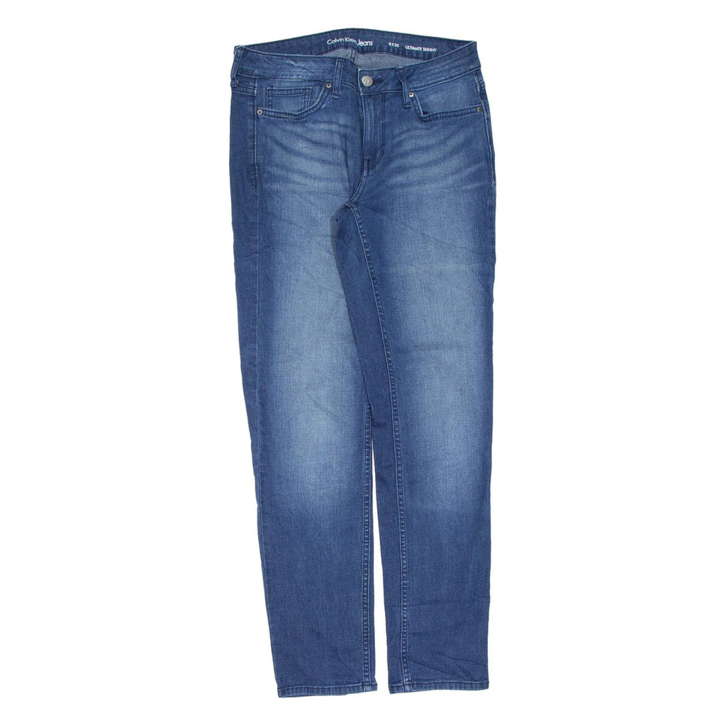 CALVIN KLEIN JEANS Womens Jeans Blue Slim Skinny Stone Wash W30 L30