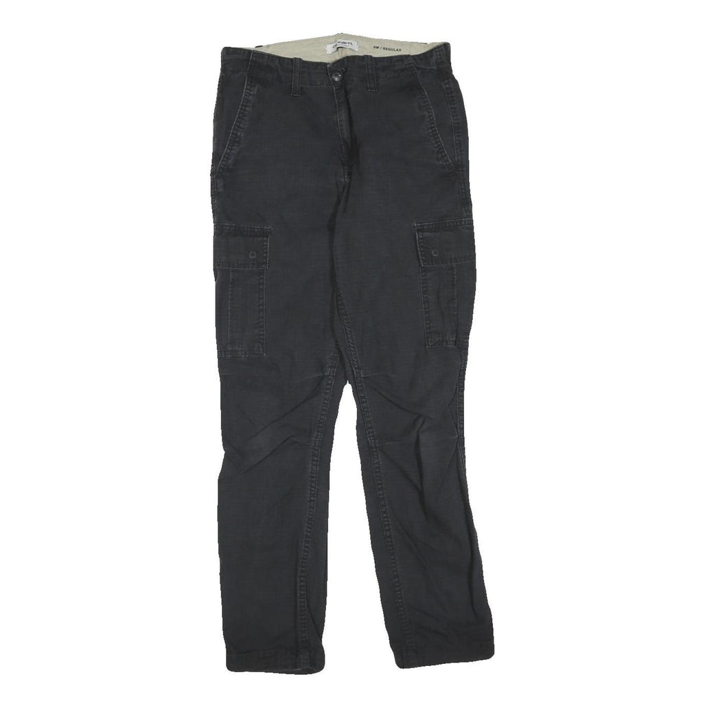 CARHARTT Womens Cotton Blend Black Regular Fit Straight Leg Trousers W28 L28