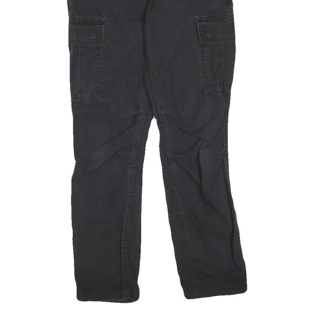 CARHARTT Womens Cotton Blend Black Regular Fit Straight Leg Trousers W28 L28