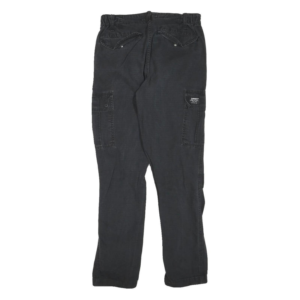 CARHARTT Womens Cotton Blend Black Regular Fit Straight Leg Trousers W28 L28