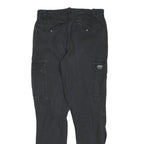 CARHARTT Womens Cotton Blend Black Regular Fit Straight Leg Trousers W28 L28