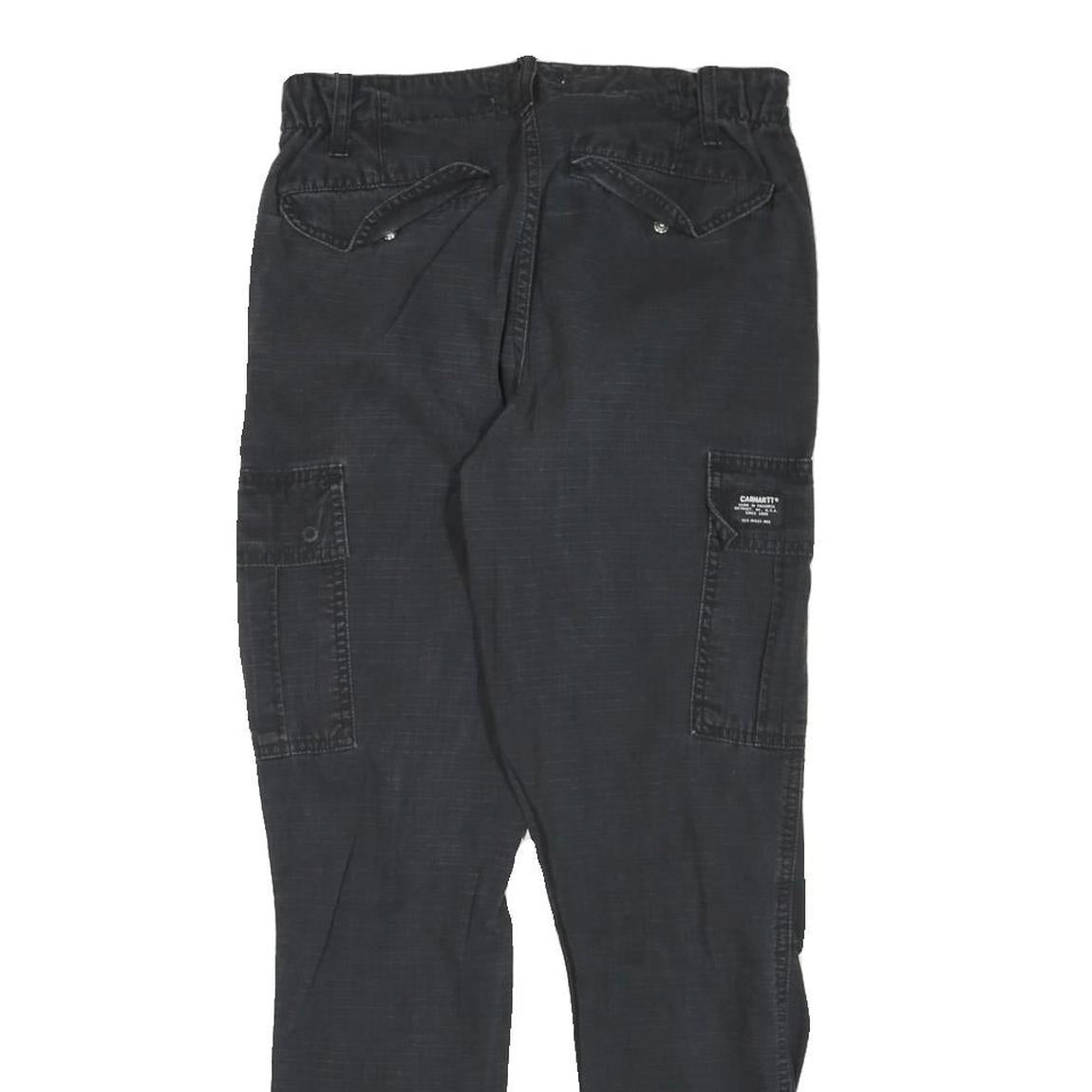 CARHARTT Womens Cotton Blend Black Regular Fit Straight Leg Trousers W28 L28