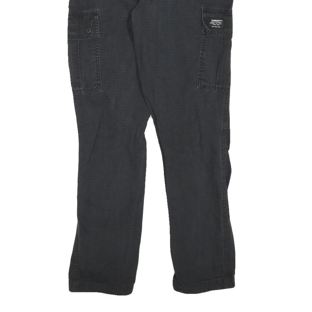 CARHARTT Womens Cotton Blend Black Regular Fit Straight Leg Trousers W28 L28