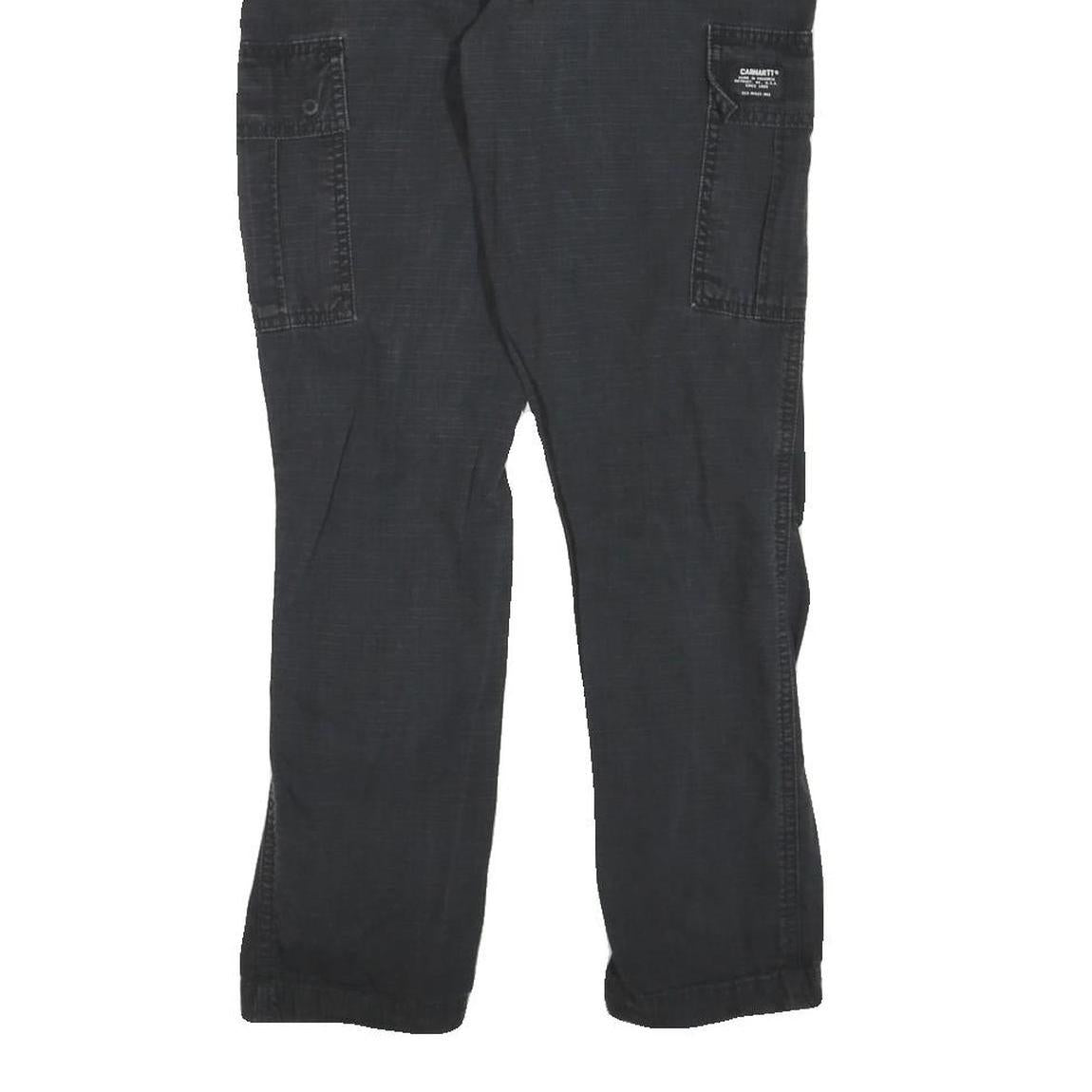 CARHARTT Womens Cotton Blend Black Regular Fit Straight Leg Trousers W28 L28