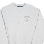 CHAMPION Womens Grey Mount Carmel Mom Crew Neck S Cotton Blend Sweatshirt