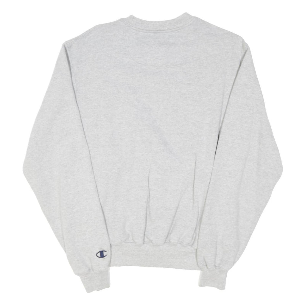 CHAMPION Womens Grey Mount Carmel Mom Crew Neck S Cotton Blend Sweatshirt