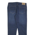 CHAPS Mens Slim Jeans Blue Denim Straight Fit W34 L30 Zip Cotton Blend