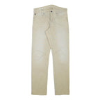 G-STAR Mens Regular Fit Beige Cotton Blend Trousers W31 L32 Casual Zip Closure