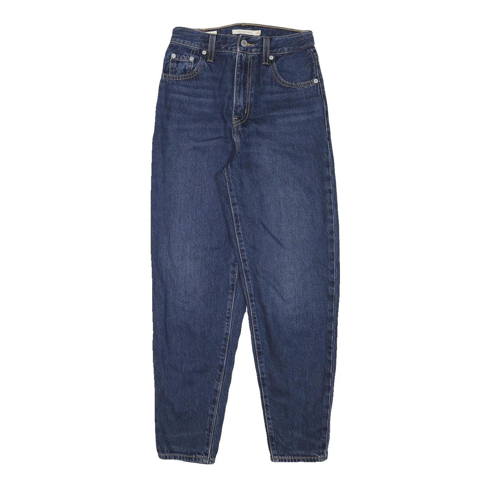 LEVI'S Womens Blue Loose Straight Denim Medium W24 L26 Casual Zip Jeans