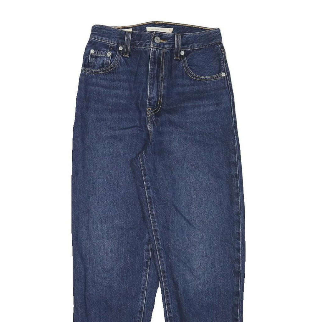 LEVI'S Womens Blue Loose Straight Denim Medium W24 L26 Casual Zip Jeans