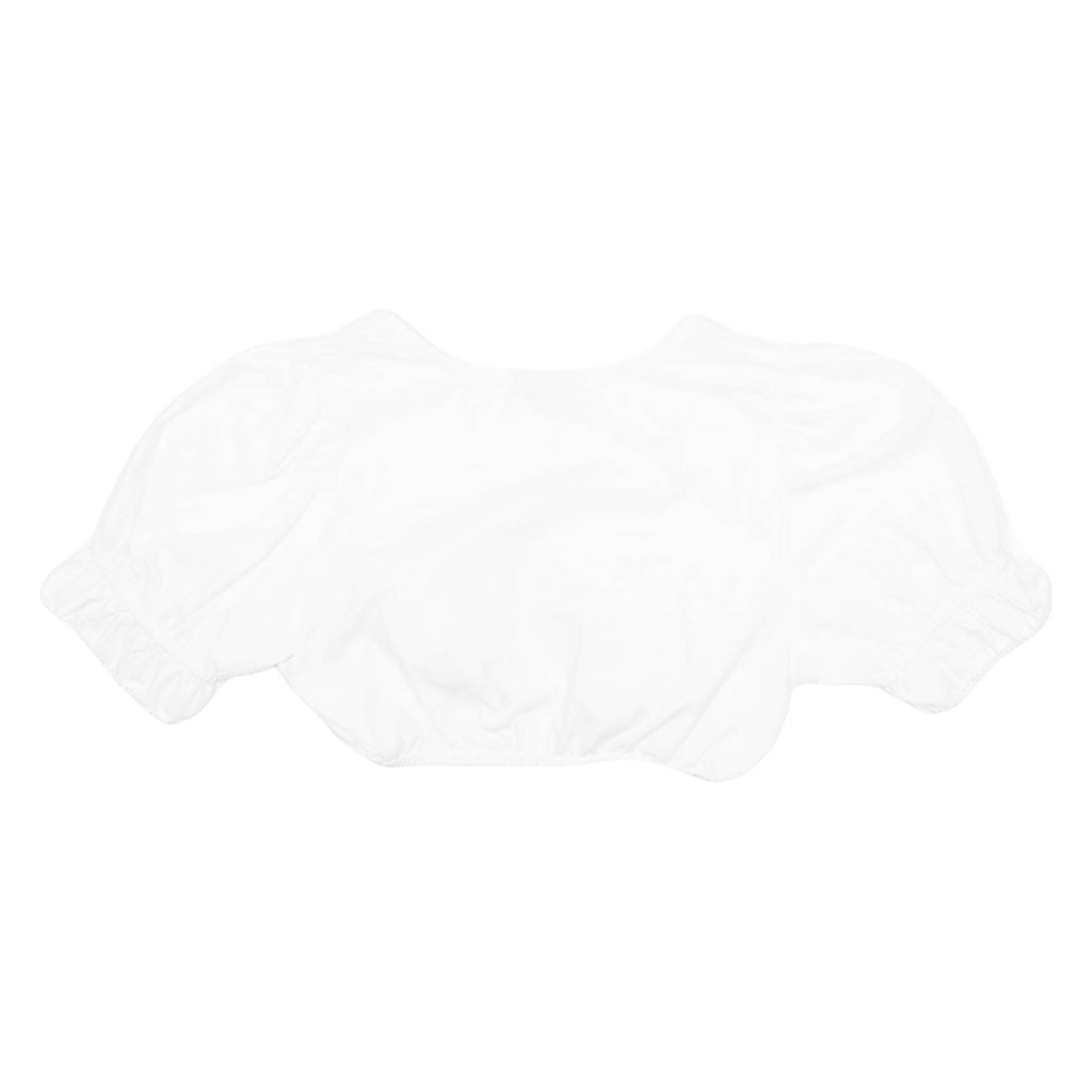 LANDHAUS Womens Milkmaid Top White Puff Sleeve L