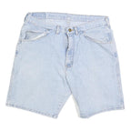 WRANGLER Mens Denim Blue Casual Shorts L W34 Classic Cotton Blend Zip Fly