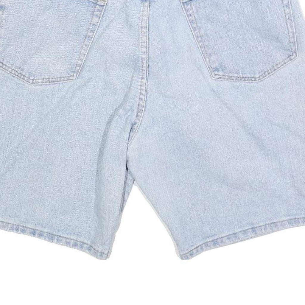 WRANGLER Mens Denim Blue Casual Shorts L W34 Classic Cotton Blend Zip Fly